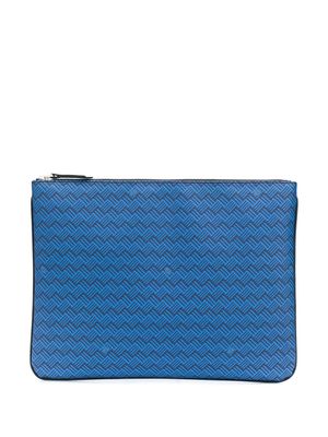 DELAGE pochette zippée Pochette Plate GM - Bleu