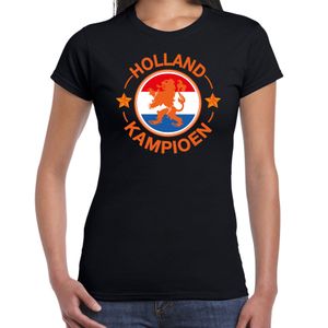 Zwart fan shirt / kleding Holland kampioen met leeuw EK/ WK voor dames 2XL  -