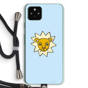 Kleine leeuw: Pixel 5a 5G Transparant Hoesje met koord