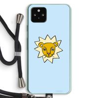 Kleine leeuw: Pixel 5a 5G Transparant Hoesje met koord