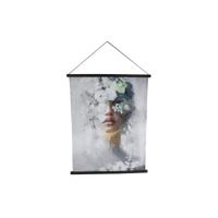 Wandversiering vrouw doek 115x148
