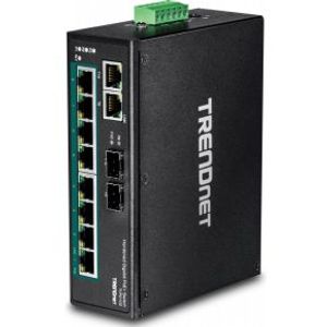 Trendnet TI-PG102 Unmanaged Gigabit Ethernet (10/100/1000) Power over Ethernet (PoE) Zwart netwerk-s