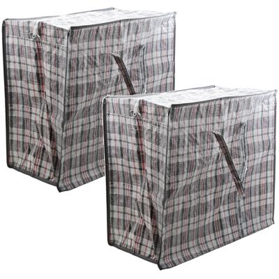 Cosy & Trendy XXL Boodschappentas - 1x - 82 liter - shopper - mega/ jumbo - rood geruit - 55 x 30 cm