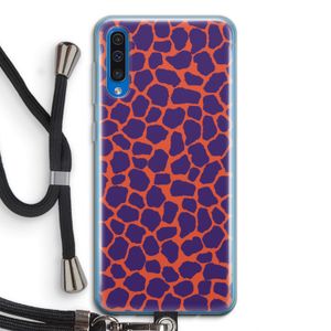Purple Giraffe: Samsung Galaxy A50 Transparant Hoesje met koord