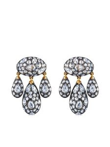 FRED LEIGHTON boucles d'oreilles Modern Girandole en or 18ct ornées de diamants