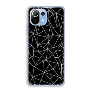 Geometrische lijnen wit: Xiaomi Mi 11 Lite Transparant Hoesje