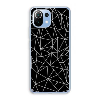 Geometrische lijnen wit: Xiaomi Mi 11 Lite Transparant Hoesje