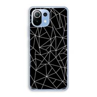 Geometrische lijnen wit: Xiaomi Mi 11 Lite Transparant Hoesje