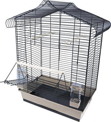 Interzoo vogelkooi Vega zwart/beige - Gebr de boon