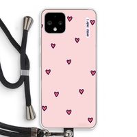 Hartjes: Pixel 4 Transparant Hoesje met koord