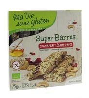 Super repen sesam & cranberry glutenvrij bio - thumbnail