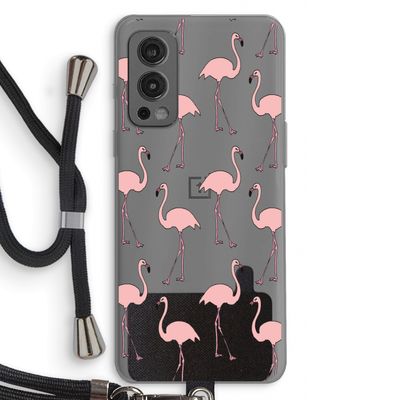 Anything Flamingoes: OnePlus Nord 2 5G Transparant Hoesje met koord
