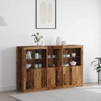 Dressoir Oud hout 162 x 37 x 100 cm Bewerkt hout