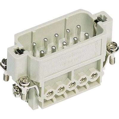 Harting 09200102612 Pin-inzetstuk Han® A 10 + PE Schroeven 1 stuk(s) Piece