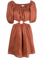 Faithfull the Brand robe Almero imprimée à découpes - Marron