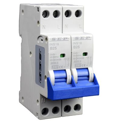 SEP Installatie automaat B25 2polig+n 6kA 36mm breed kookgroep 2x230V voor elektrische kookplaat