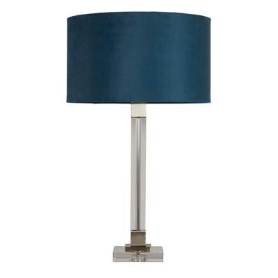 Searchlight Design tafellampScarborough goud met blauwe kap - EU67521TE