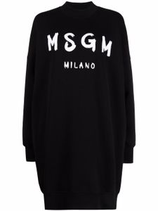 MSGM robe-sweat à logo - Noir