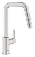 Keukenmengkraan GROHE Start U-uitloop Uittrekbare Dual Spray, SuperSteel