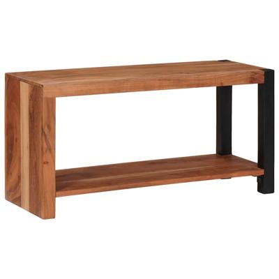 Boekenkast Bruin, Zwart 80 x 30 x 40 cm Massief Acaciahout