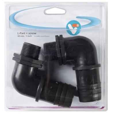 L-part met screw 40 mm / 1 Inch vijveraccesoires - Vt