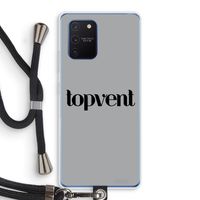 Topvent Grijs Zwart: Samsung Galaxy Note 10 Lite Transparant Hoesje met koord