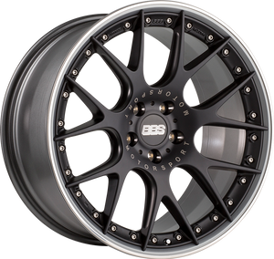 BBS CH-R II Mat zwart met gepolijste rand