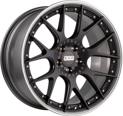 BBS CH-R II Mat zwart met gepolijste rand