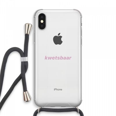 kwetsbaar: iPhone XS Max Transparant Hoesje met koord