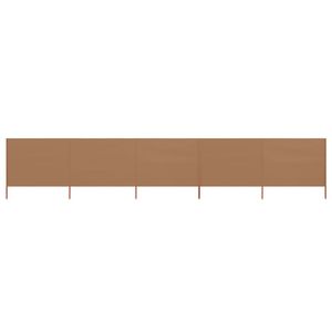 VidaXL Windscherm 5-panelen 600x120 cm stof taupe