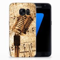 Samsung Galaxy S7 | Siliconen hoesje | met foto Bladmuziek