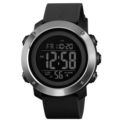 SKMEI 1416 multifunctionele outdoor Fashion Noctilucent waterdichte stalen ring digitale horloge (zwart)
