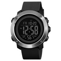 SKMEI 1416 multifunctionele outdoor Fashion Noctilucent waterdichte stalen ring digitale horloge (zwart)