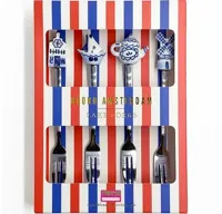 Blond Amsterdam taartvorkjes set van 4 Delfts Blond multi