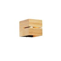 QAZQA Landelijke wandlamp eiken hout 9,7 cm - Transfer Groove - thumbnail