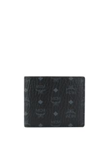 MCM portefeuille pliant à motif monogrammé - Noir