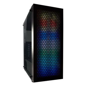 LC Power Gaming 800B Midi-tower Gaming-behuizing Zwart Geïntegreerde verlichting, Zijvenster, Stoffilter