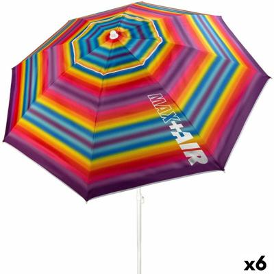 Parasol Aktive Multicolour Oxford Staal Oxford stoffen 200 x 200 x 200 cm (6 Stuks)