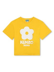 Kenzo Kids t-shirt en coton biologique à motif Boke Flower - Jaune