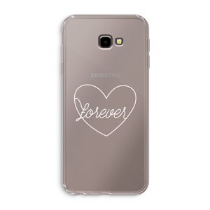 Forever heart pastel: Samsung Galaxy J4 Plus Transparant Hoesje