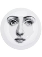 Fornasetti assiette murale Lina Cavalieri à imprimé graphique - Blanc - thumbnail