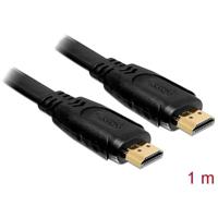 Delock 82669 HDMI-kabel HDMI Aansluitkabel HDMI-A-stekker, HDMI-A-stekker 1.00 m Zwart 4K UHD - thumbnail