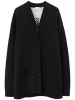 Burberry cardigan à logo brodé - Noir