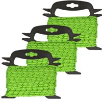 Pro Plus scheerlijn lichtgevend - 3x rollen - 20 meter - fluor groen - haspel - 4 mm dikte - kampere