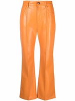 Nanushka pantalon évasé en cuir artificiel - Orange