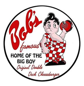 Bob&apos;s Famous Home Of The Big Boy Original Double Deck Cheeseburger Emaille Bord - 30 cm ø