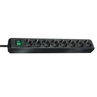 Brennenstuhl 1159300018 Stekkerdoos | Eco-Line | 8 Sockets | Schakelaar | Zwart | 3 meter