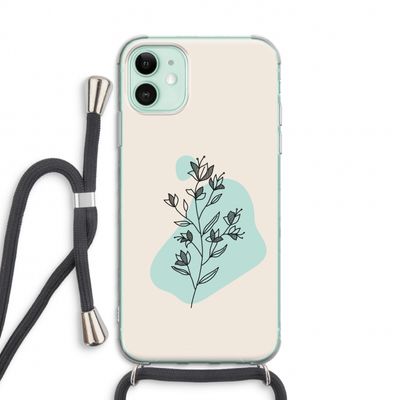Violets are blue: iPhone 11 Transparant Hoesje met koord
