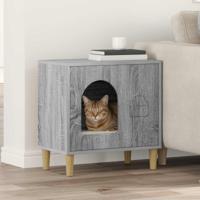 Kattenhuis Grijs Sonoma 51 x 30 x 52 cm Bewerkt hout
