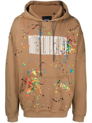 Mostly Heard Rarely Seen hoodie à logo imprimé - Marron